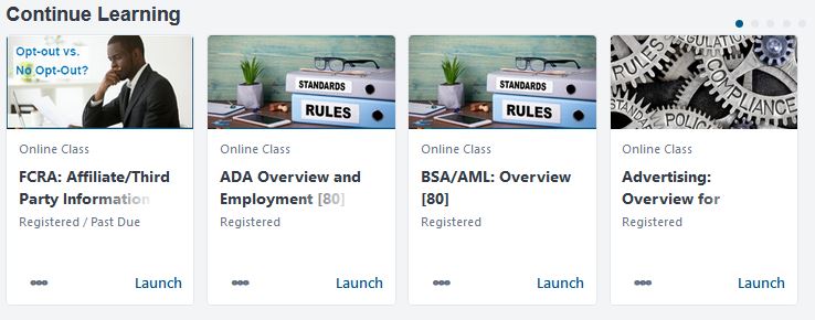 LMS status tracker slider